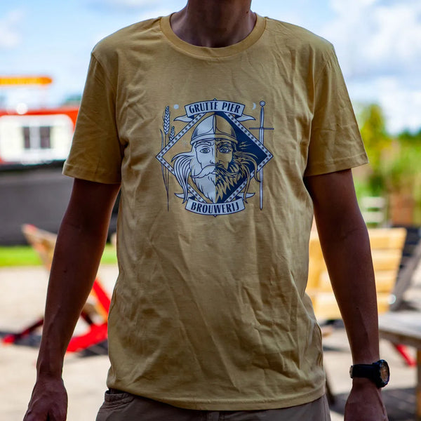 T-shirt geel embleem