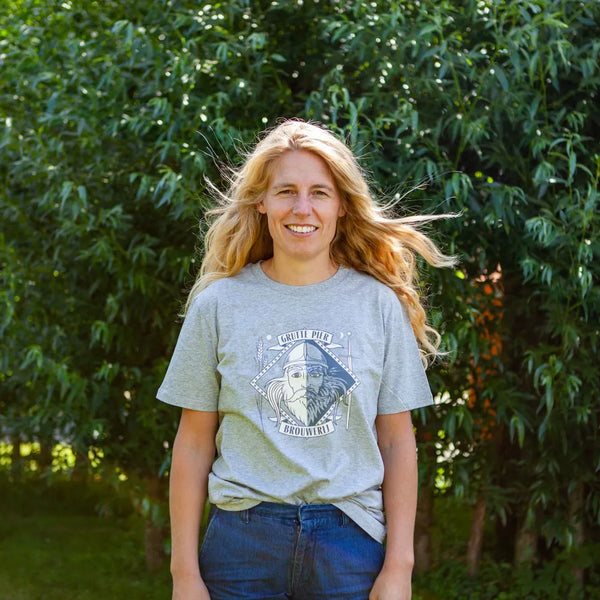 T-shirt grijs embleem