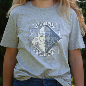 T-shirt grijs embleem